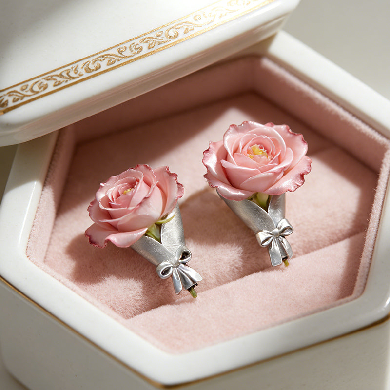 Flower Vase Drop Earrings 🌸