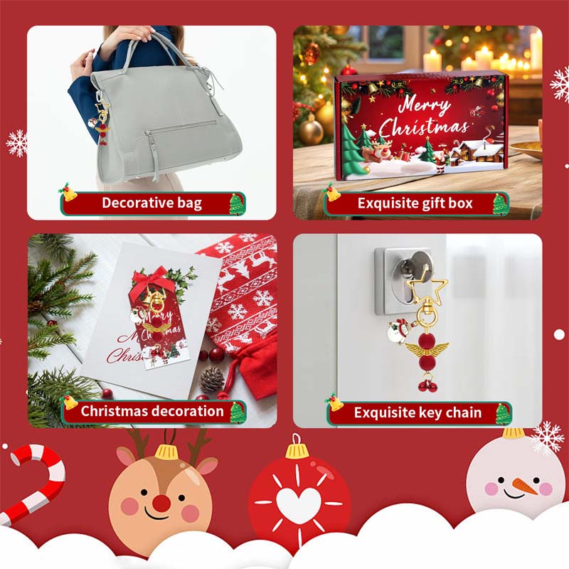 Christmas Red Angel Keychain Gift Box Set