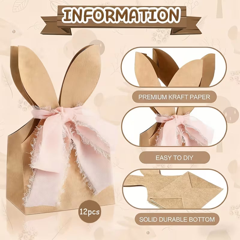 🐰 Easter bunny gift bags made from kraft pape