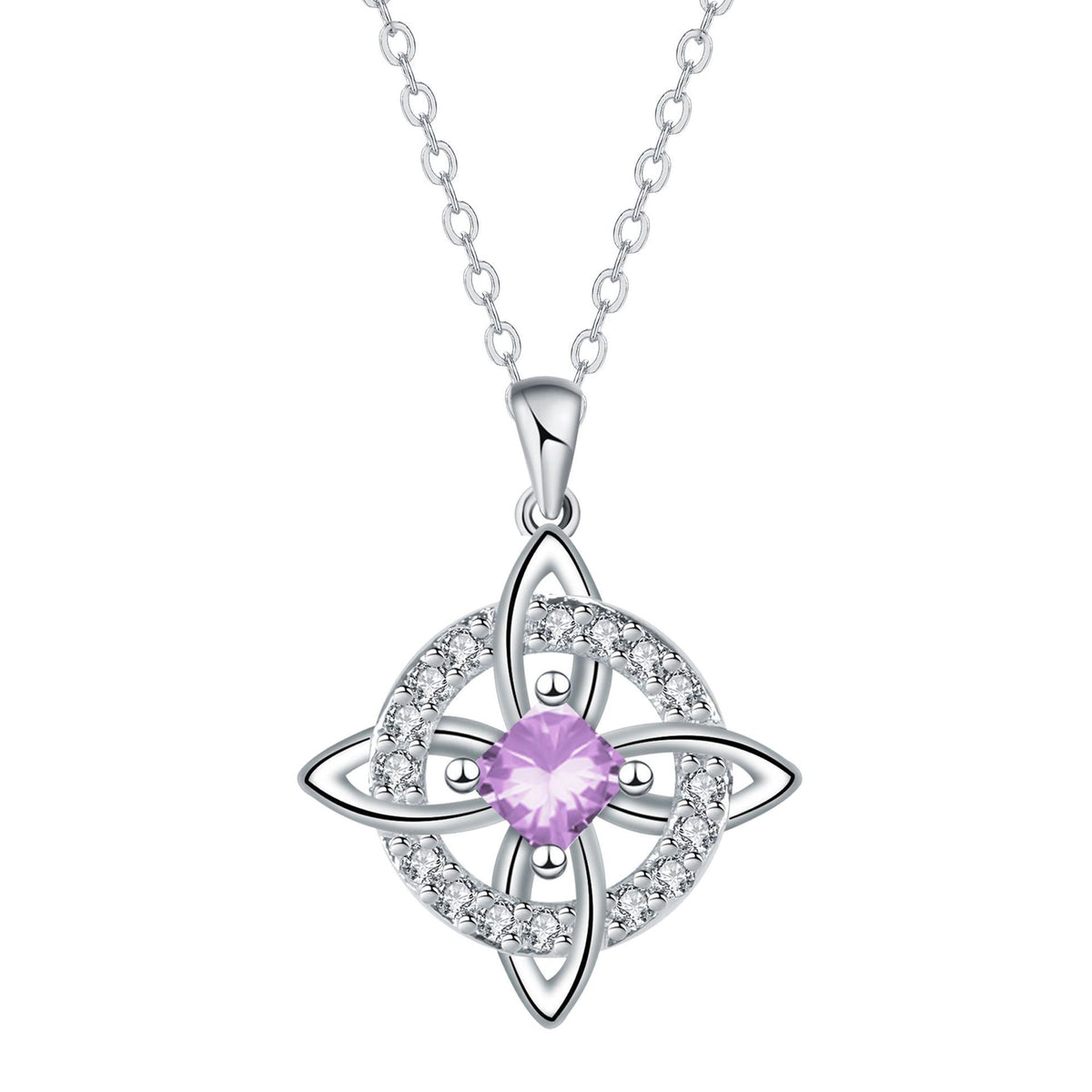 Mystical Necklace with a Birthstone and the Witches' Knot – Natural Crystal 🔮💞 Protect Your Loved Ones