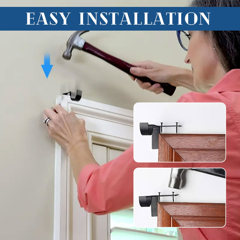 🔧Curtain rod holders without drilling – Strong & Gentle installation