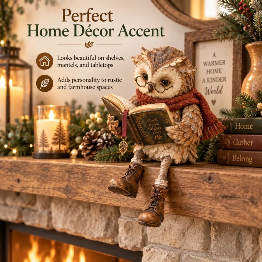 ✨🦉Reading Owl Figurine📖📚️