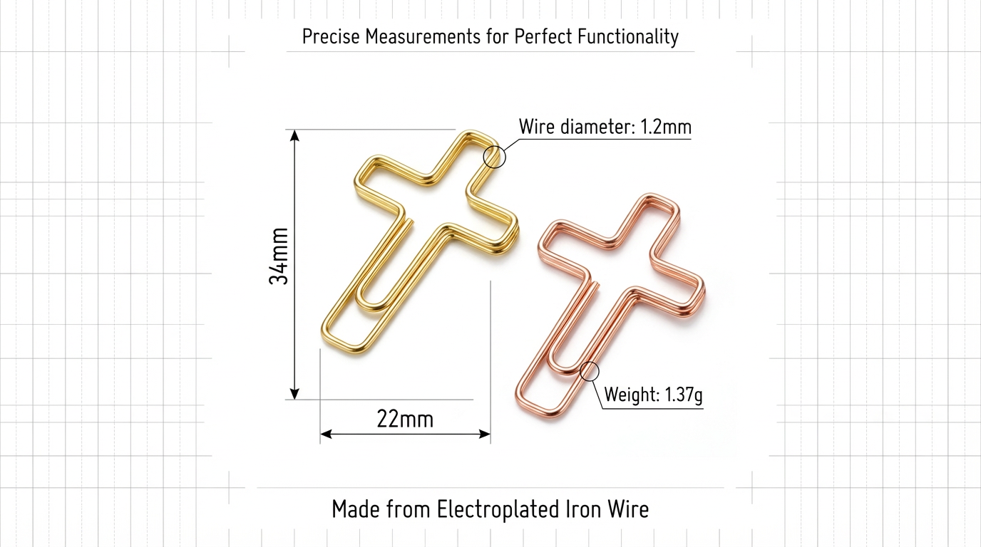 Cross Paperclip Bookmark-Spiritual & Stylish Dual-Use Accessory for Readers