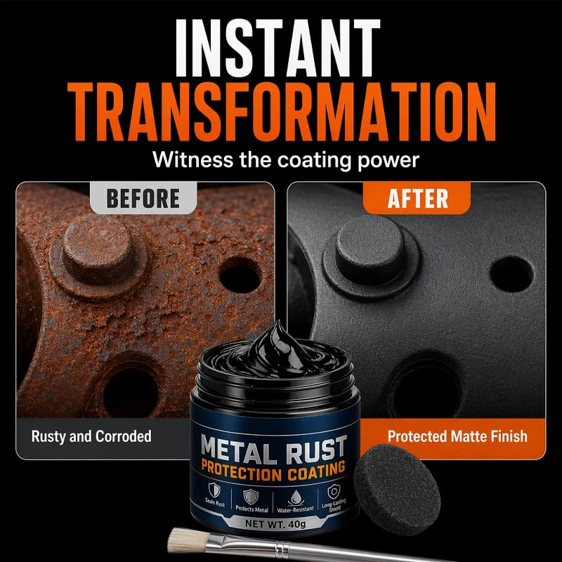 🥳2026 HOT SALE🥳💞50K+ SOLD!🔧🏠 49% OFF! Metal Rust Protection Black Repair Paste – Restores rusty gates, railings & tools. Forms protective coating – no need to replace! 🛡️✨