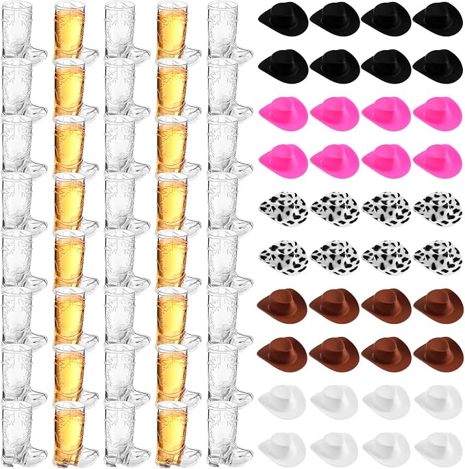 🤠Mini Hat & Boot Shot Glasses Set | The Cutest Little Cowboy Shot For Your Next Celebration