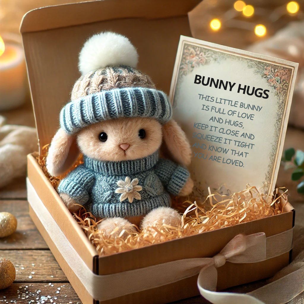 🎉Sonderangebot🐇Handgefertigtes Mini-Kaninchen als kuscheliges Ostergeschenk