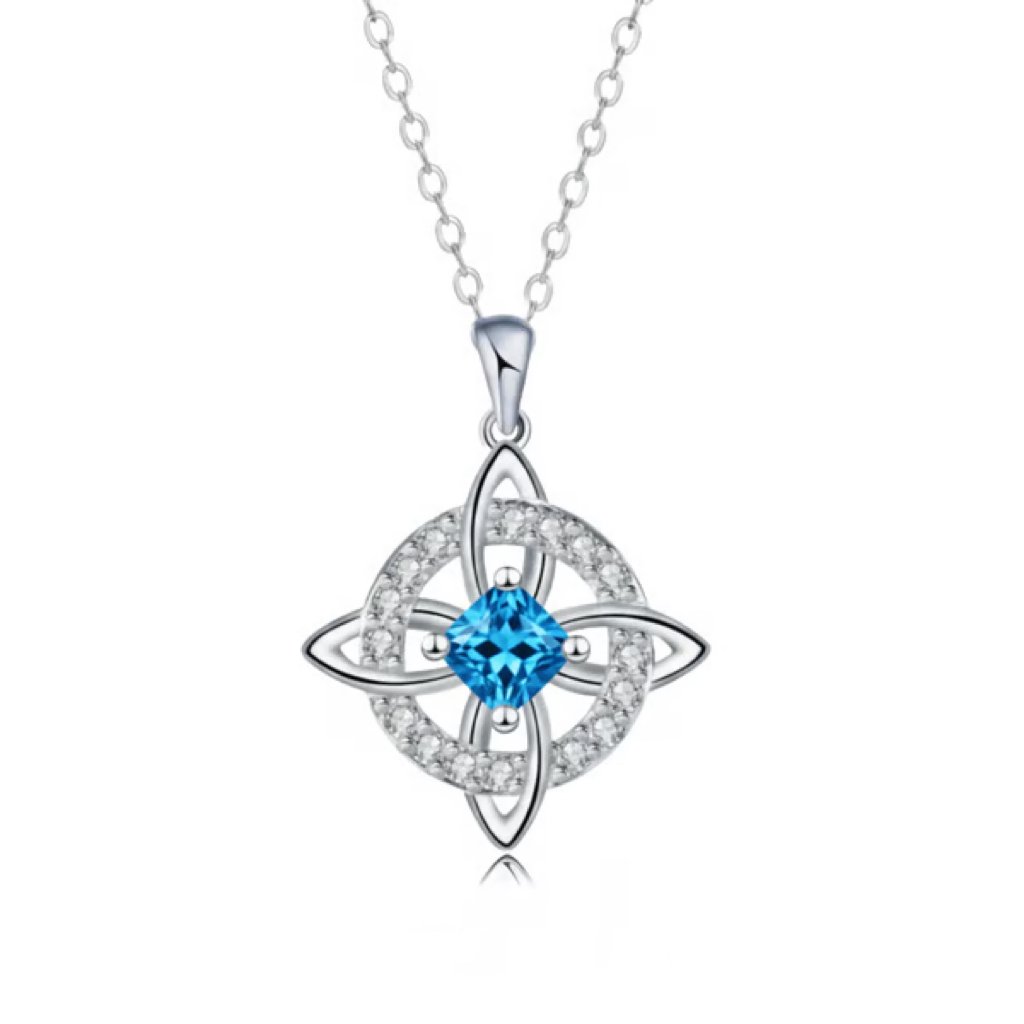 Mystical Necklace with a Birthstone and the Witches' Knot – Natural Crystal 🔮💞 Protect Your Loved Ones