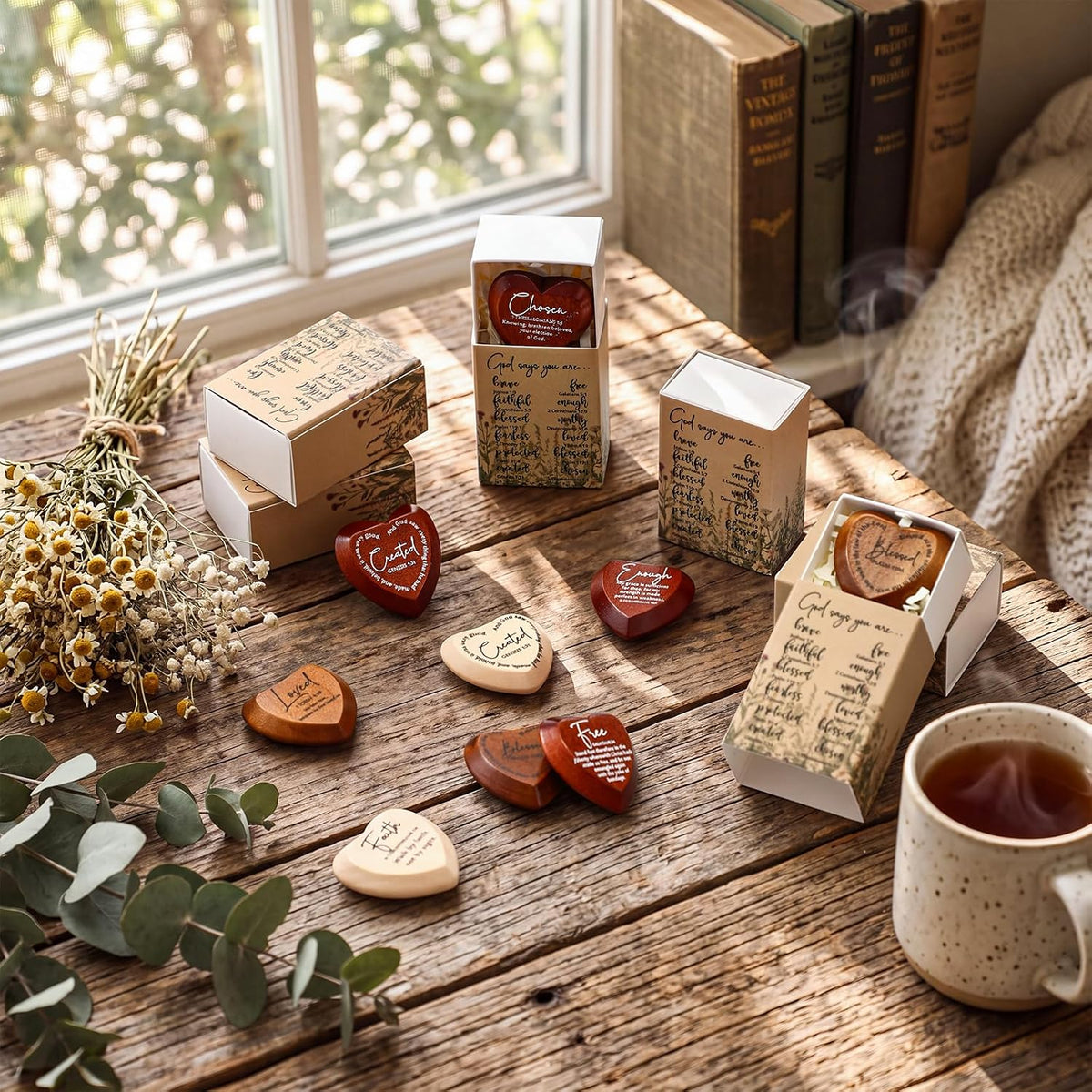 ✝️🎁Christian gift set with heart-shaped pocket cards (pack of 12)