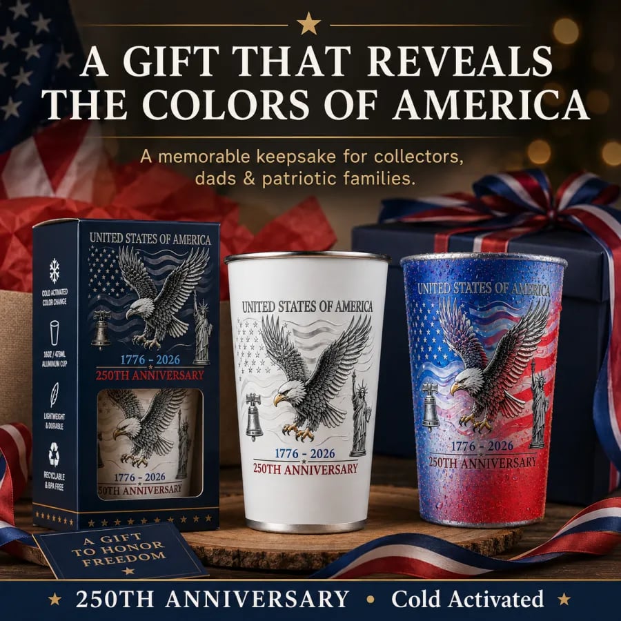 🔥LAST DAY 49% OFF -🦅 Pour Ice-Cold Beer | USA 250th Anniversary Color Changing Cup 🎉
