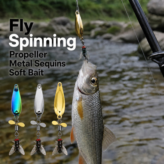 Fly Spinning Propeller Metal Sequins Soft Bait
