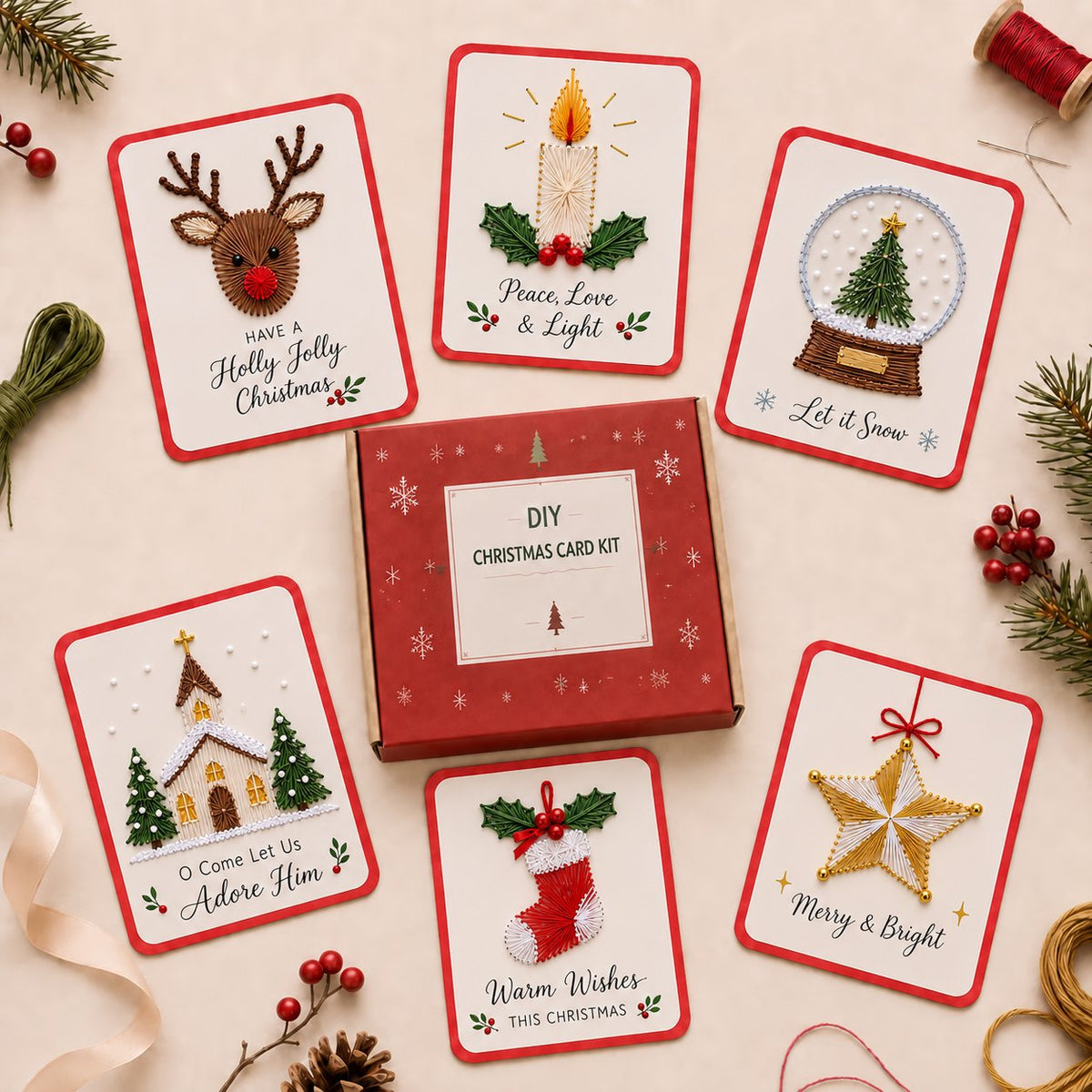 🎄Last Day 50% OFF - Merry & Bright Christmas DIY Kit (6 pcs)
