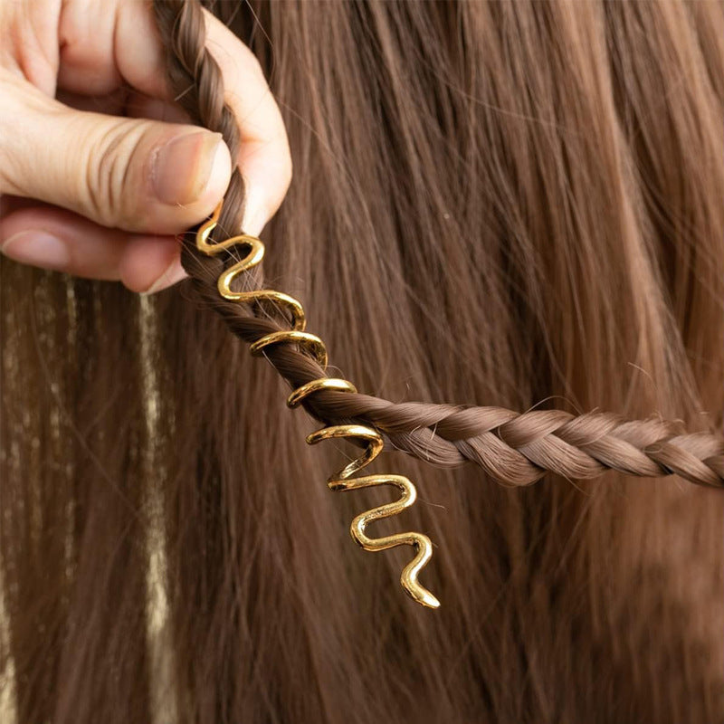 Dreadlock hair accessory/spiral chain hair clip