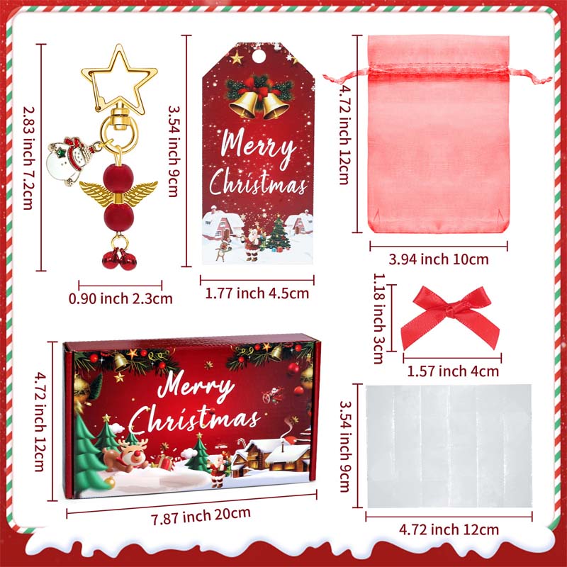 Christmas Red Angel Keychain Gift Box Set