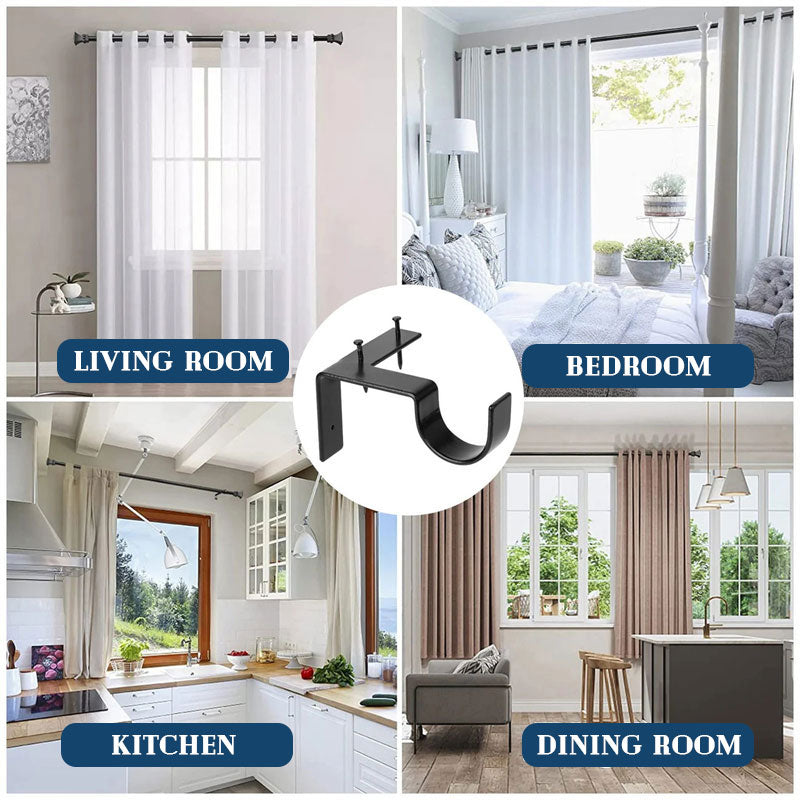 🔧Curtain rod holders without drilling – Strong & Gentle installation