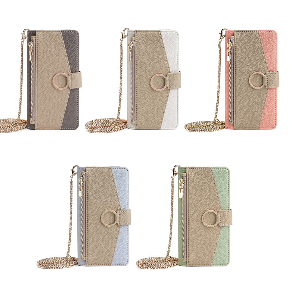 Chic Color-Block Crossbody Phone Wallet