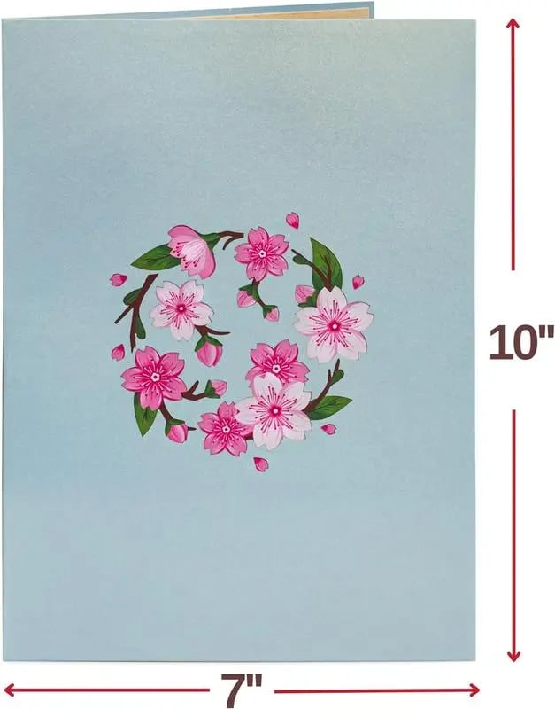 💌 Valentine’s Day Exclusive: 3D Cherry Blossom Pop-Up Card – The Ultimate Keepsake for Card Lovers ❤️