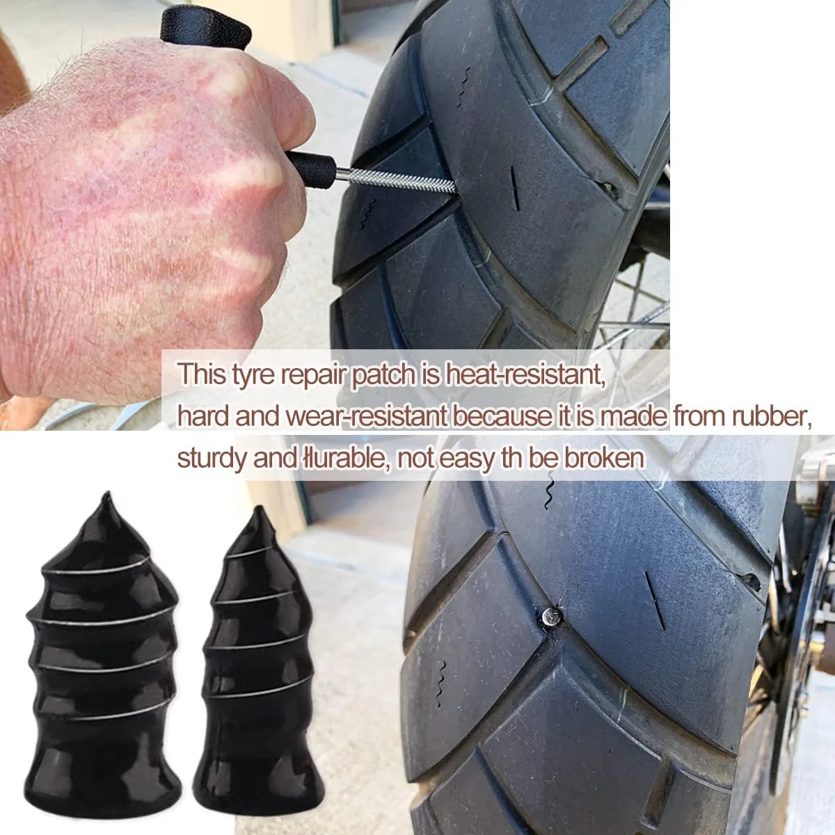 🎯【49% off on the last day】Explosion-proof tire repair rubber nails 🔧Free screwdriver