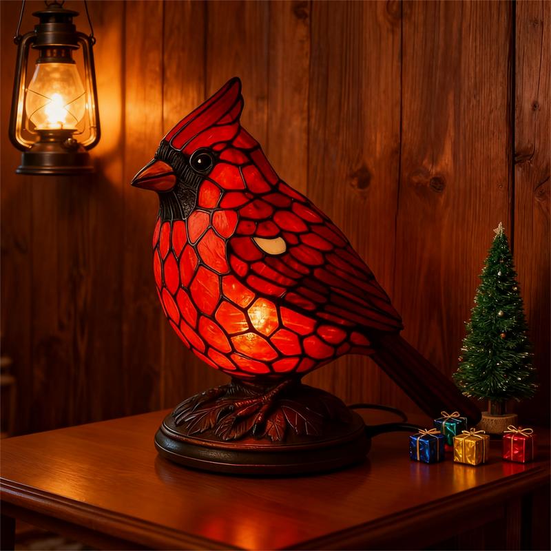 🐦🔴  Cardinal USB Lamp – Artistic bird table lamp with cozy USB-powered light! ✨🎨