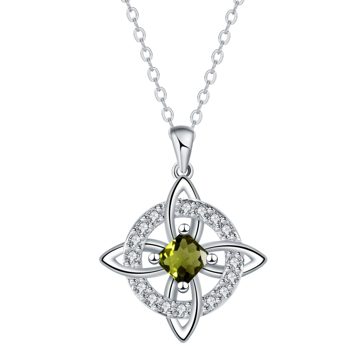 Mystical Necklace with a Birthstone and the Witches' Knot – Natural Crystal 🔮💞 Protect Your Loved Ones