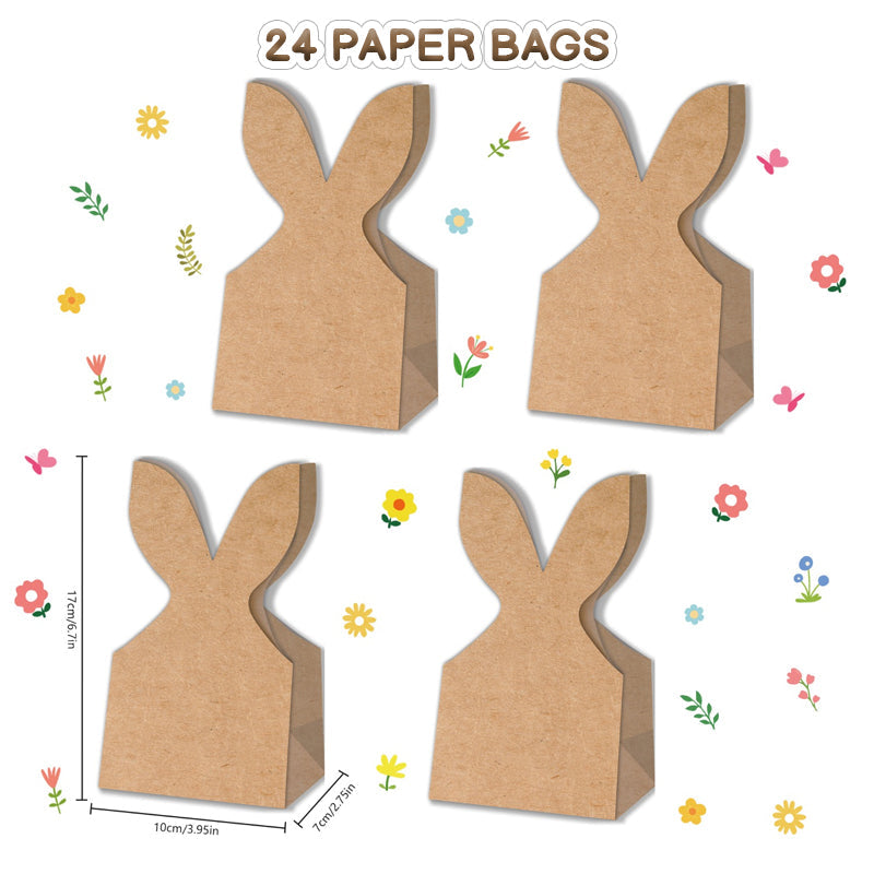 🐰 Easter bunny gift bags made from kraft pape