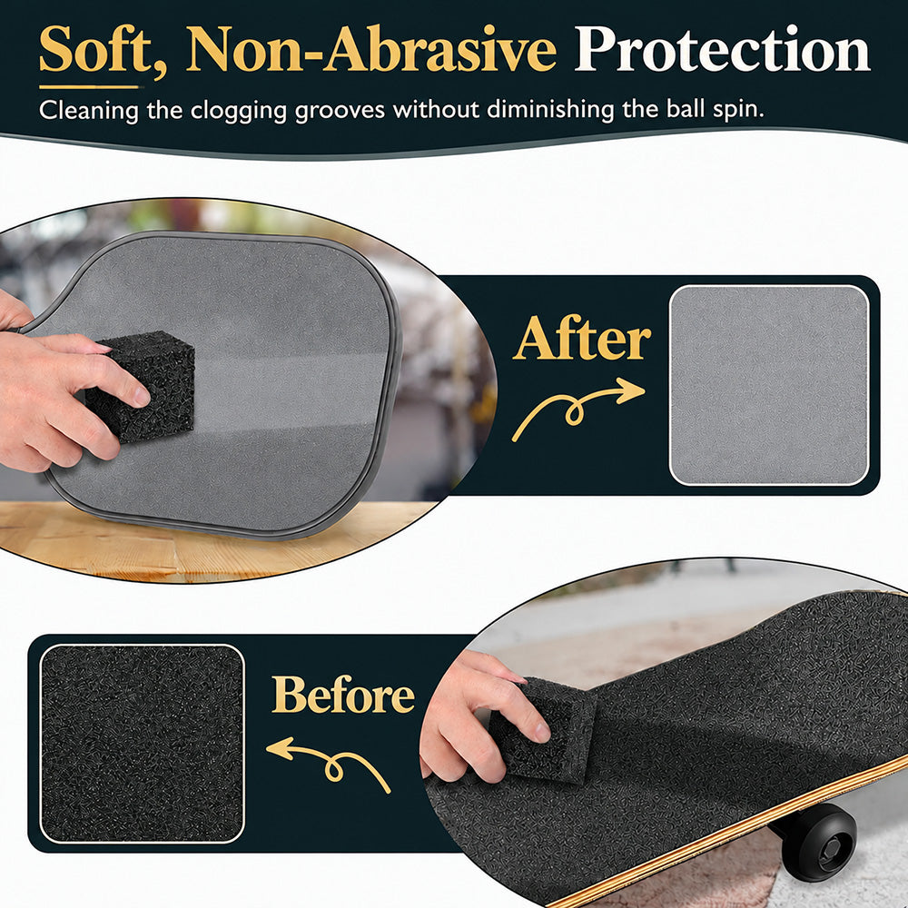 🏓Pickleball Paddle Eraser - Carbon Cleaner, Non-Abrasive Dirt & Sweat Remover Block