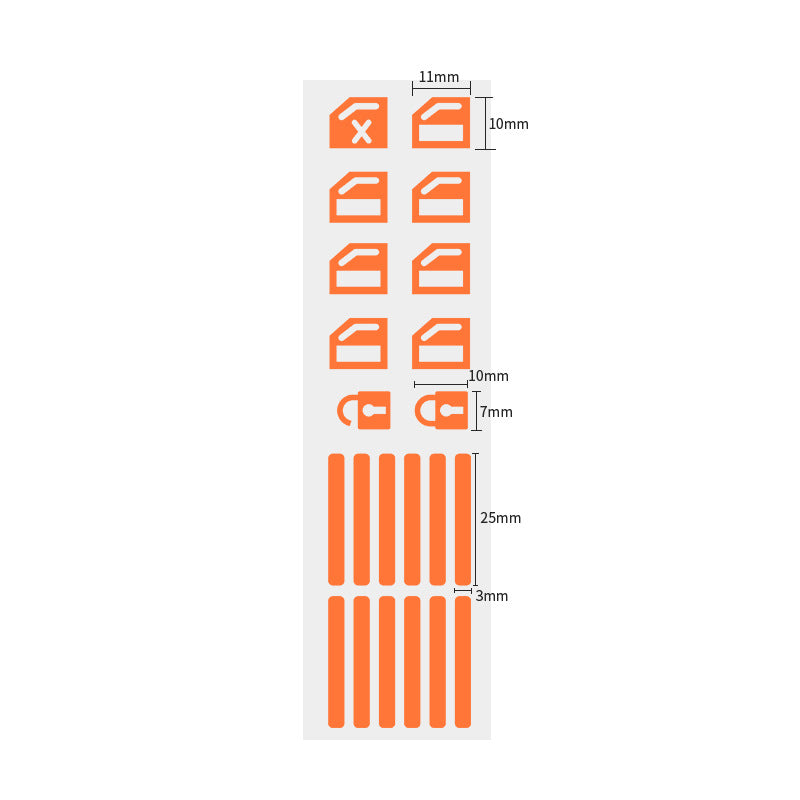 💡Glow-in-the-dark stickers for car window lift switches – Colorful warning stickers that glow in the dark