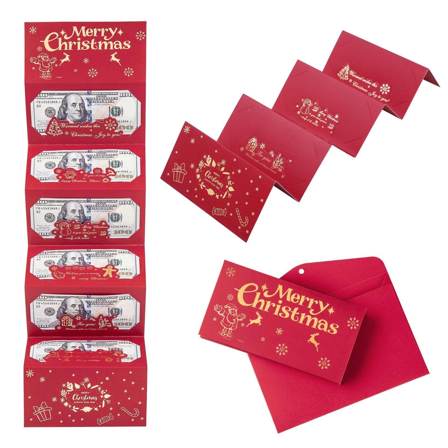 🎅Weihnachtsvorverkauf – 49 % Rabatt🎁 Kreativer, faltbarer Weihnachts-Geldumschlag zum Selbermachen🔥