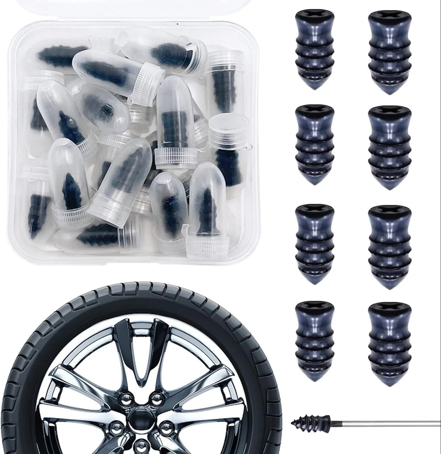 🎯【49% off on the last day】Explosion-proof tire repair rubber nails 🔧Free screwdriver