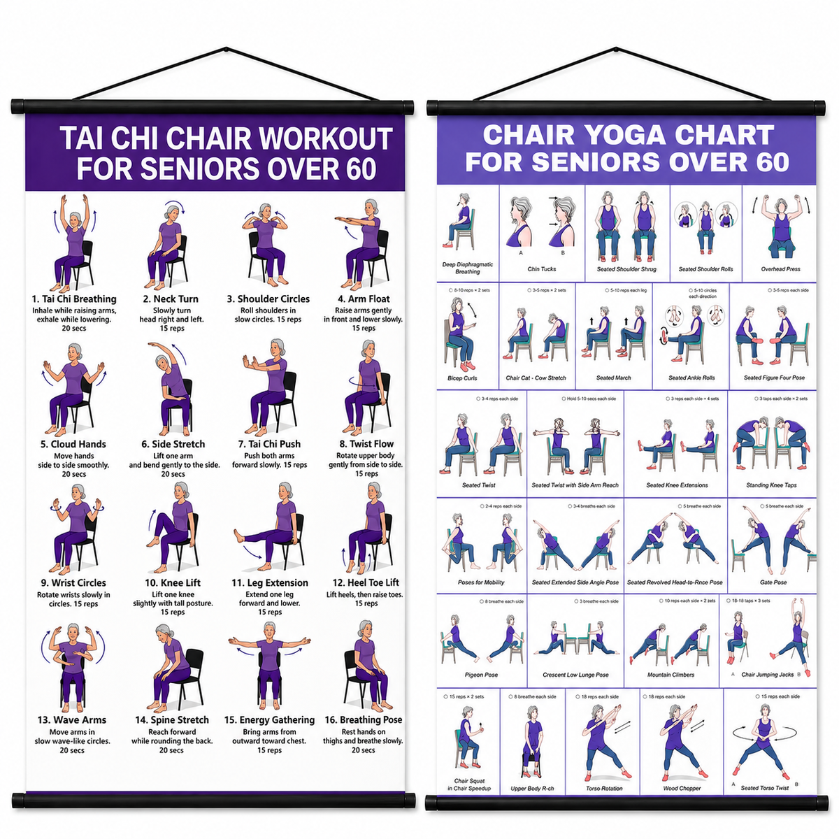 🔥 Chair Exercise Charts for Seniors