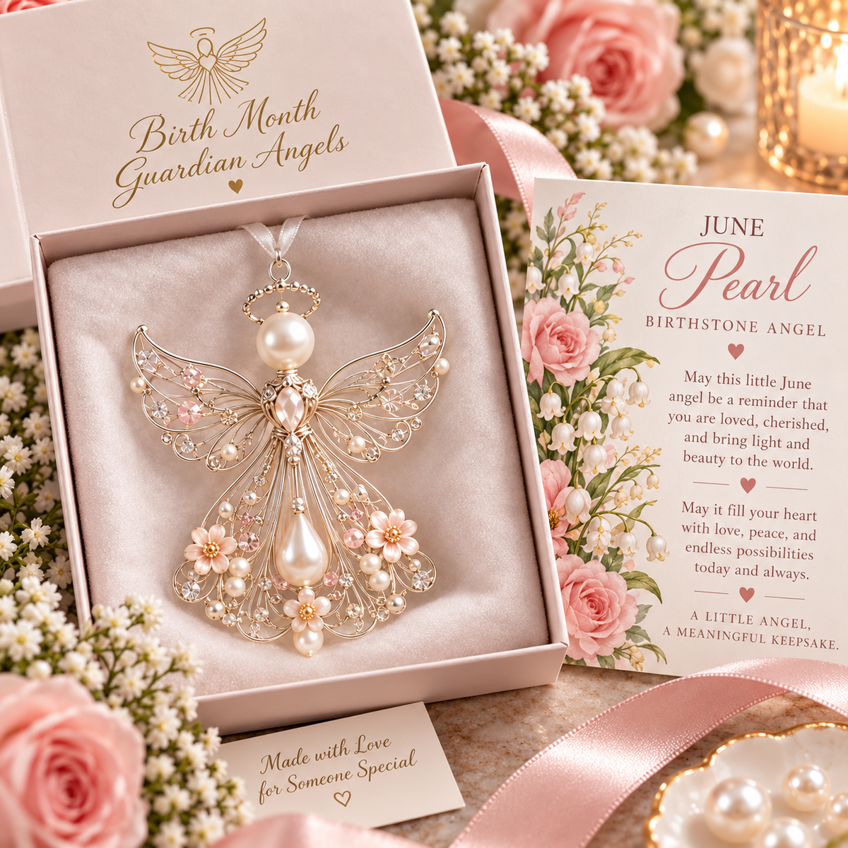 🕊️ Birth Month Guardian Angel Ornament – Not Just an Angel. Their Angel. ✨💎