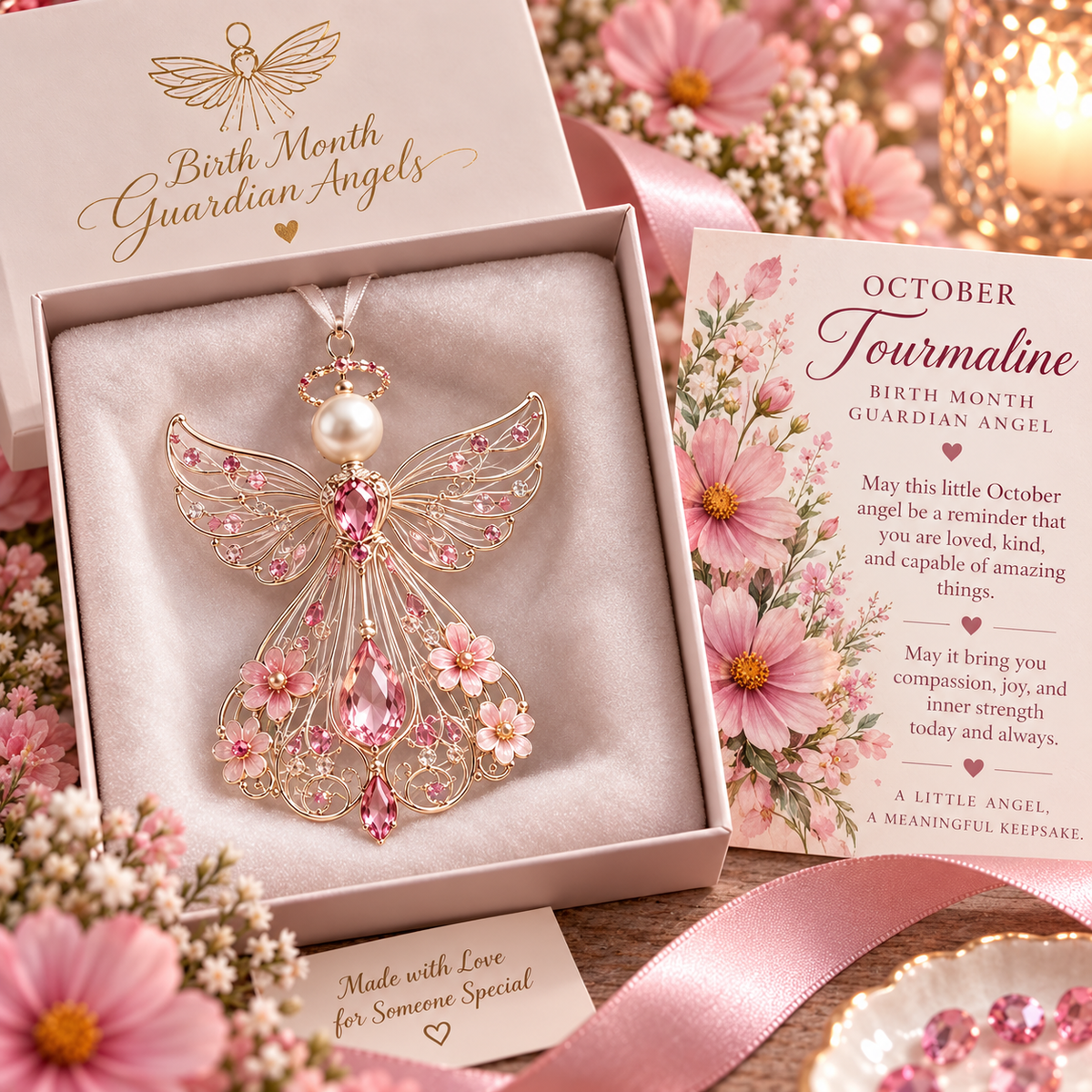 🕊️ Birth Month Guardian Angel Ornament – Not Just an Angel. Their Angel. ✨💎