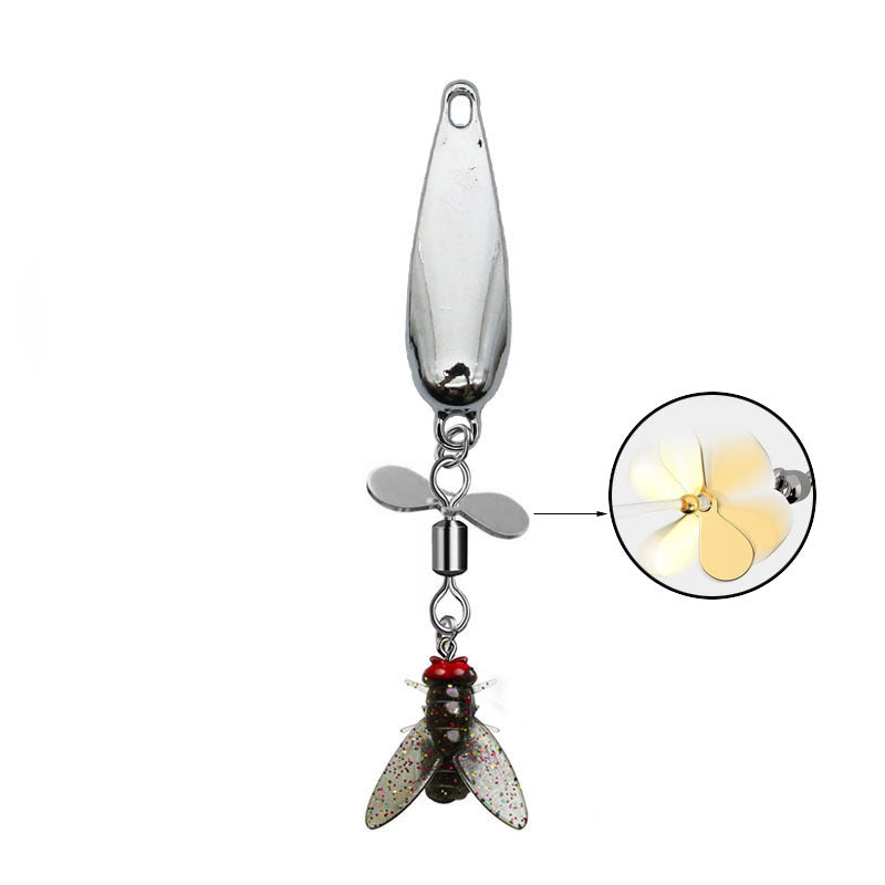 Fly Spinning Propeller Metal Sequins Soft Bait