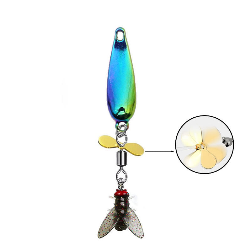 Fly Spinning Propeller Metal Sequins Soft Bait