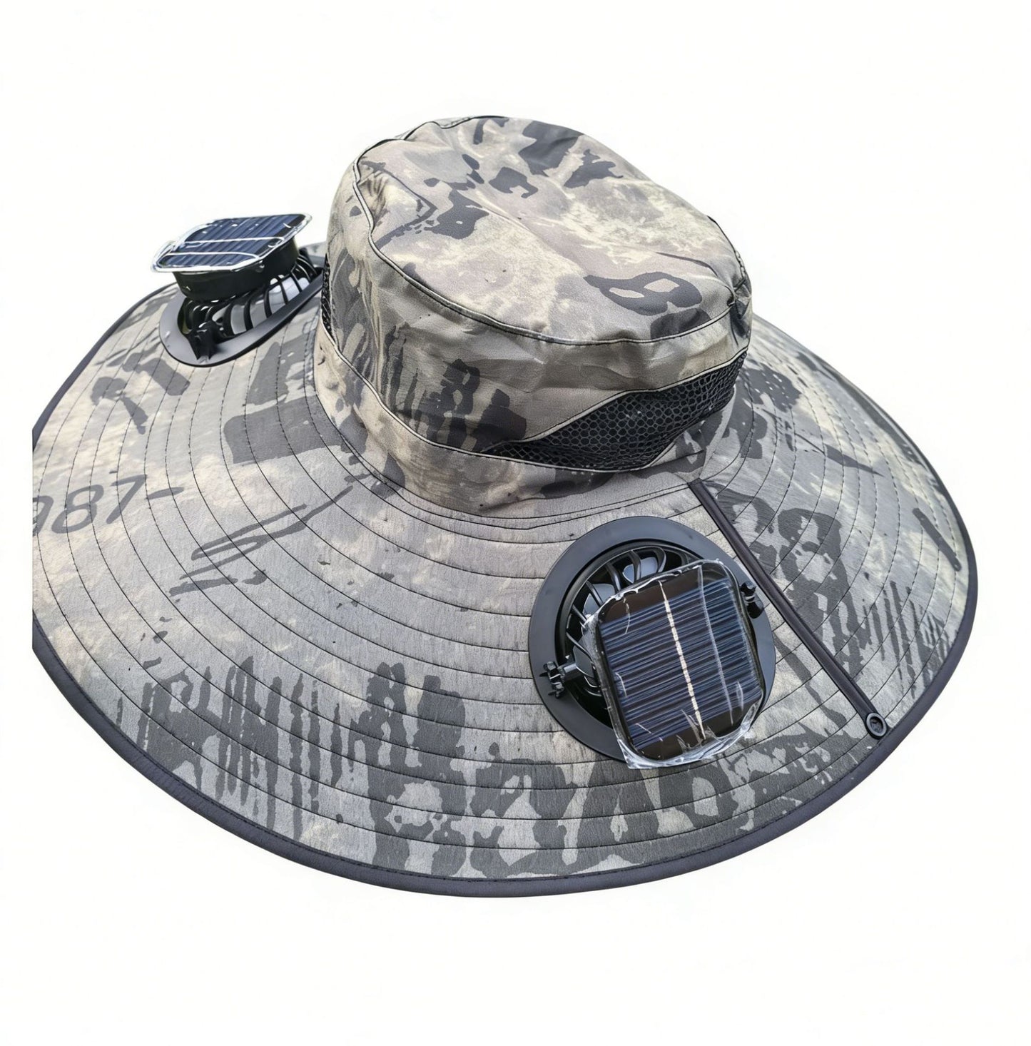 🔥Father's Day Sale 49% OFF - Wide Brim Solar Fan Outdoor Fishing Hat-Solar & USB Charging