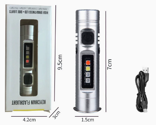 💡Pocket Rechargeable Flashlight EDC Flashlight, Mini Keychain Light