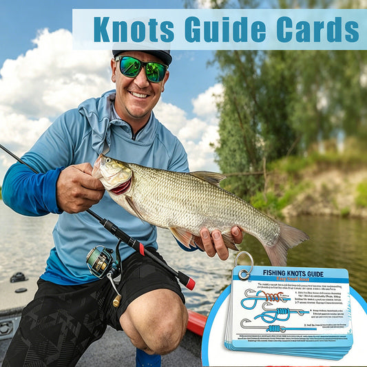 🎣Knots Guide Cards-12 Essential Fishing Knots Tutorial for Beginners