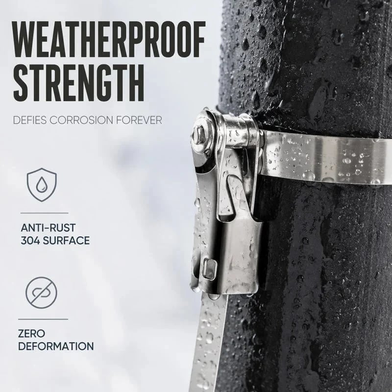 🔥LAST DAY 49% OFF 🛠️Heavy Duty Stainless Steel Cable Tie with Flip Lock Buckle