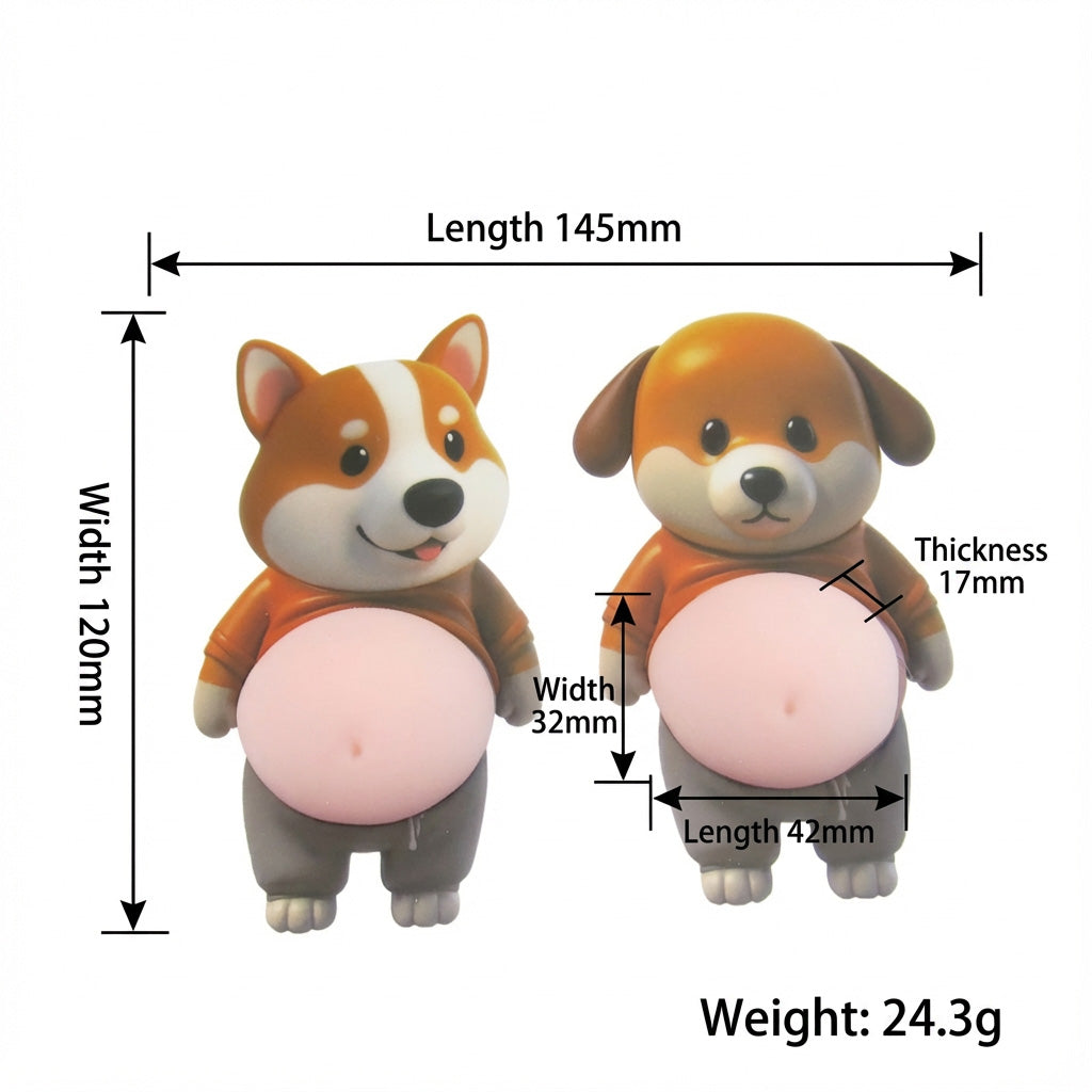 🐶Cute silicone dog toy for shock protection and stress relief