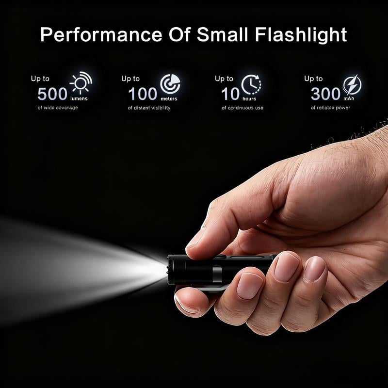 💡Pocket Rechargeable Flashlight EDC Flashlight, Mini Keychain Light