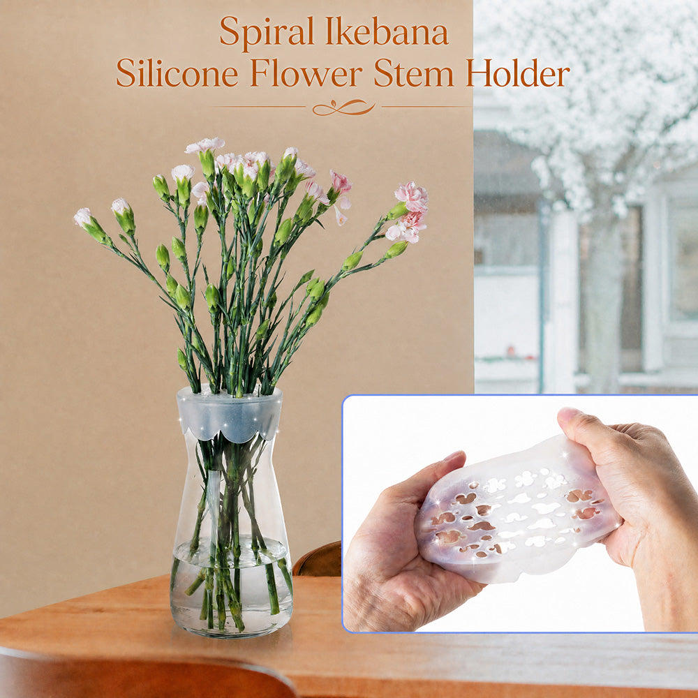 🌸Spiral Ikebana Silicone Flower Stem Holder