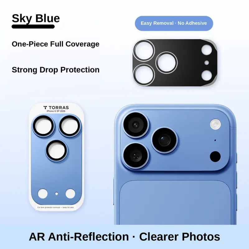 📱All-in-one metal frame lens and module protector for iPhone 18/17 series