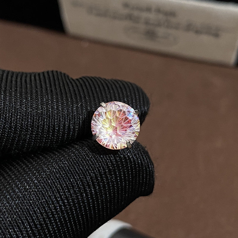 🌈Firework-cut, color-shifting zirconium titanium steel earrings – allergy-friendly and sleep-friendly