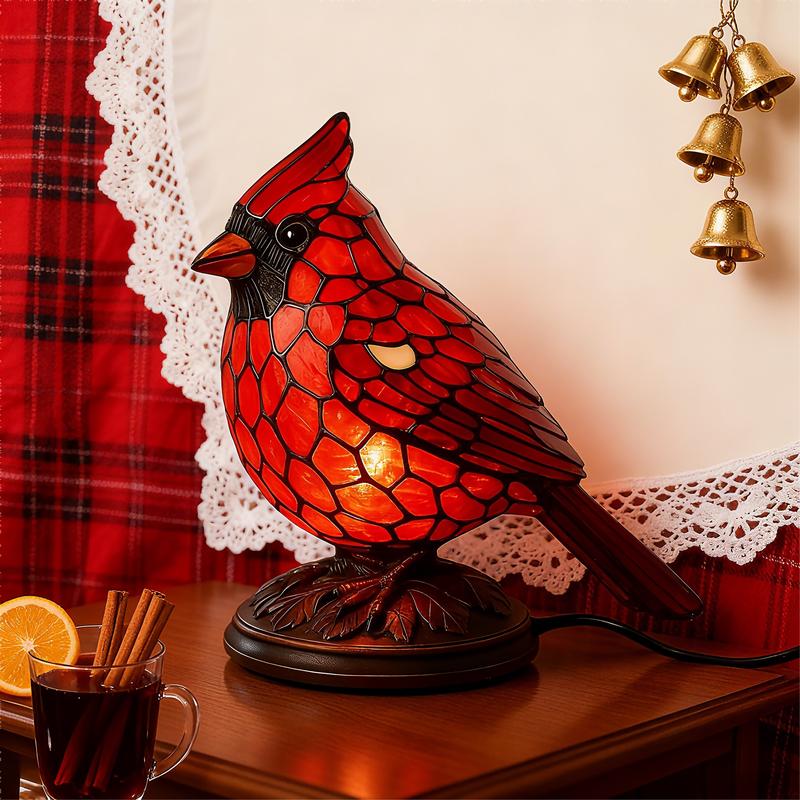 🐦🔴  Cardinal USB Lamp – Artistic bird table lamp with cozy USB-powered light! ✨🎨