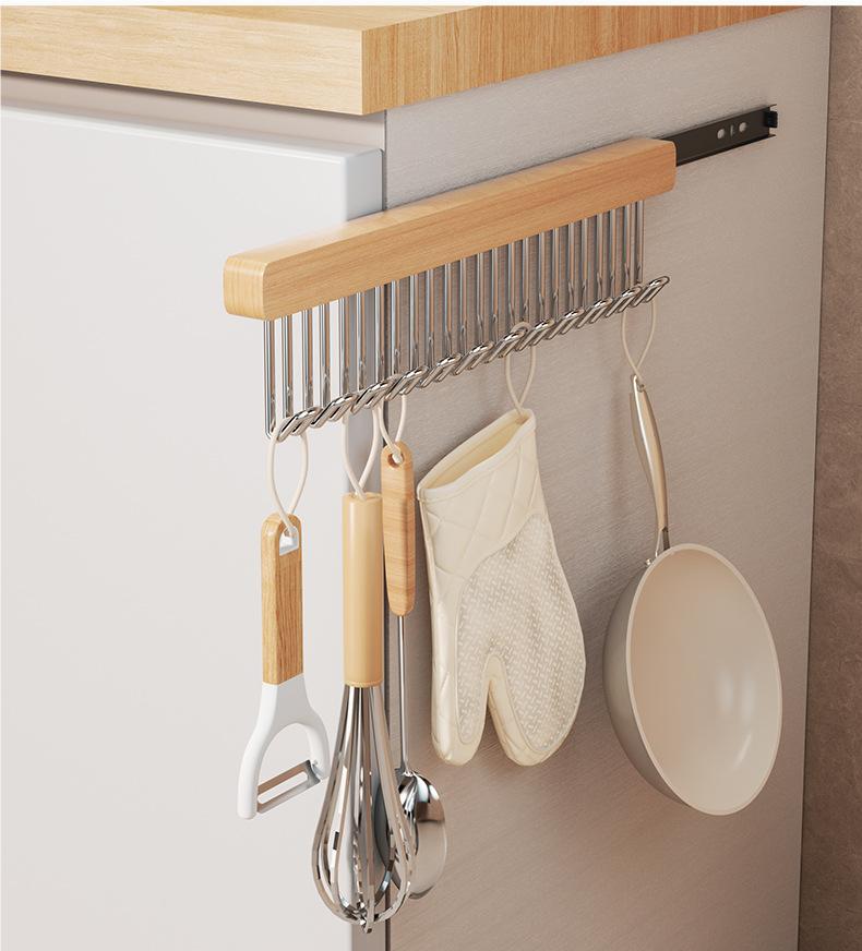 🌿Premium Pull-Out Wooden Hanger Rack