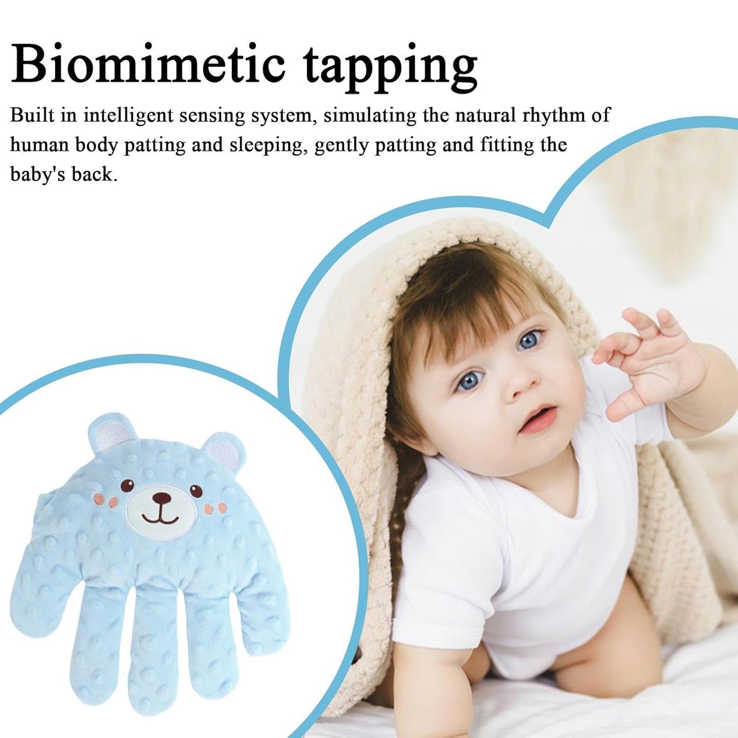 👶Smart Baby Soothing Palm - Smart Patting & Hugging Toy