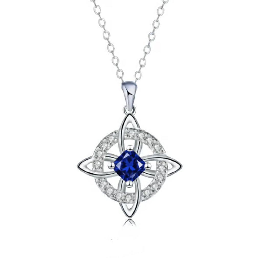 Mystical Necklace with a Birthstone and the Witches' Knot – Natural Crystal 🔮💞 Protect Your Loved Ones