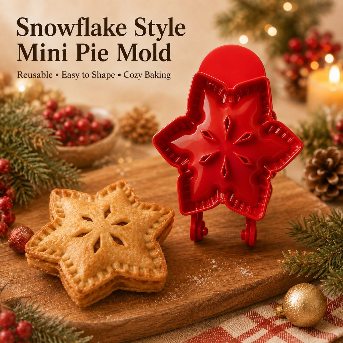 🥧 Beginner-friendly, reusable mini pie mold | 6 fun shapes for easily filling, shaping, and sealing homemade pies and pastries🍎✨