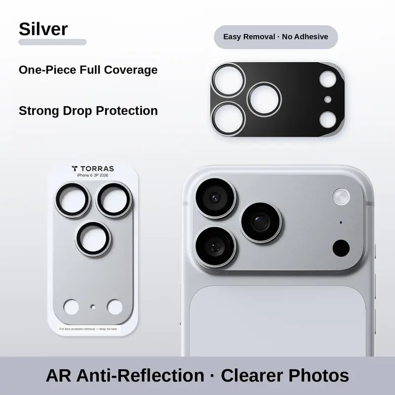 📱All-in-one metal frame lens and module protector for iPhone 18/17 series