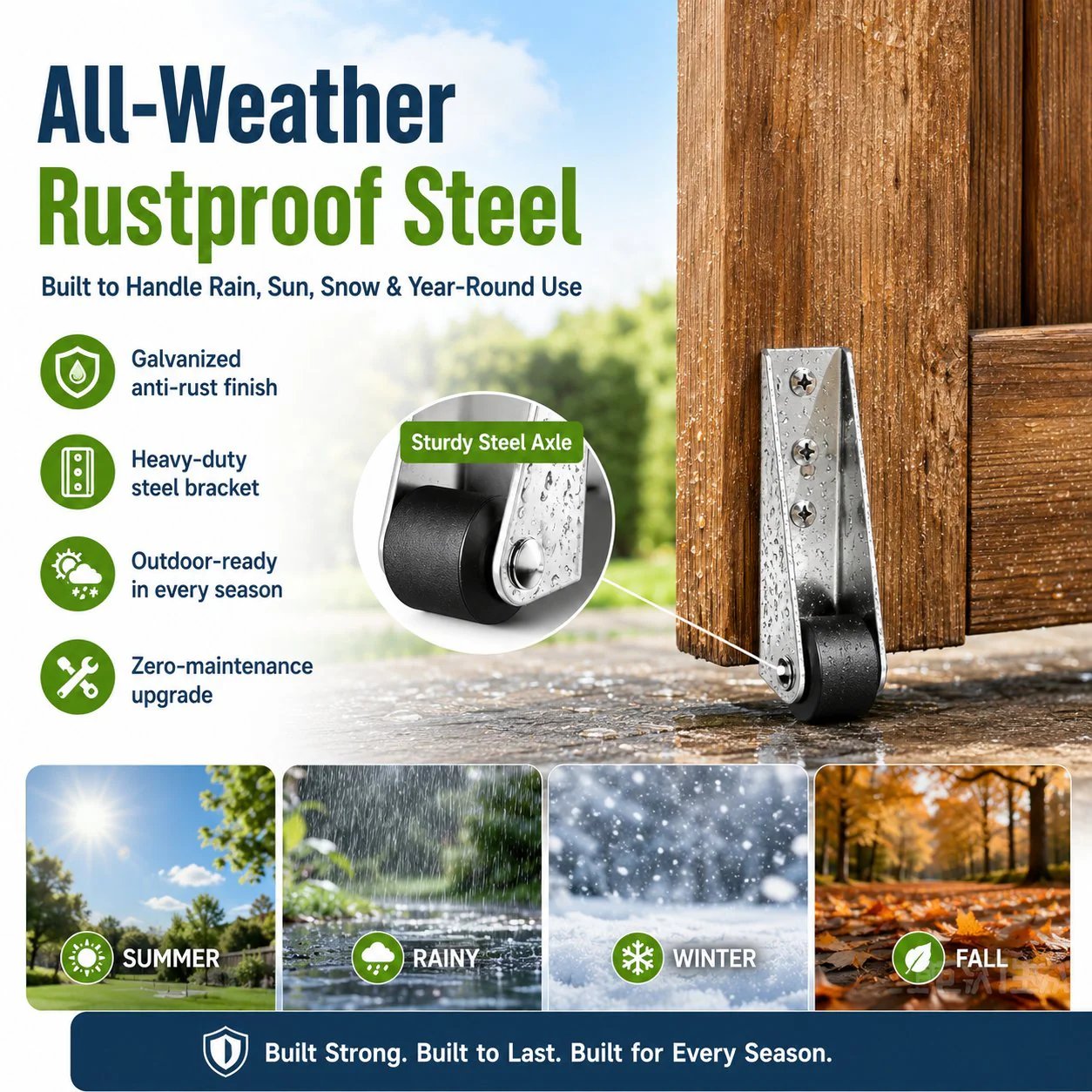 Heavy-Duty Universal Gate Support Wheel