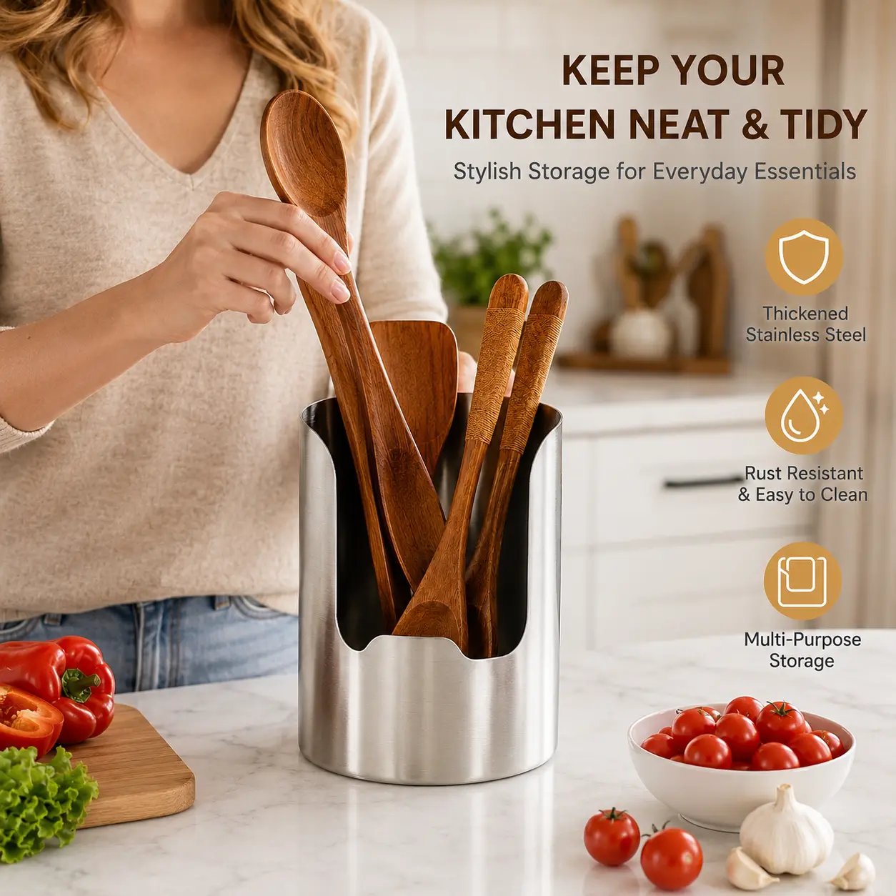 Multi-Functional Kitchen Utensil Holder